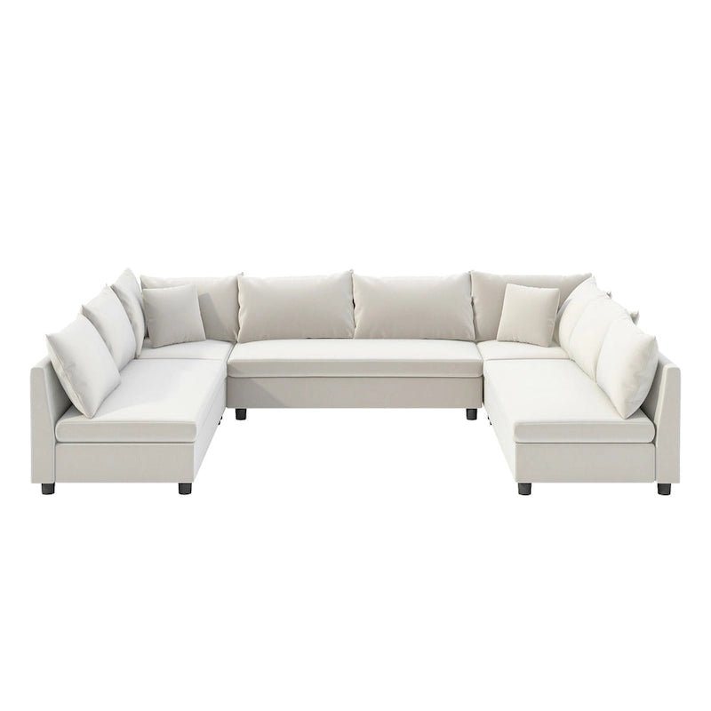 Canapé d'angle modulable, ensemble de canapés en chenille réversible en forme de U