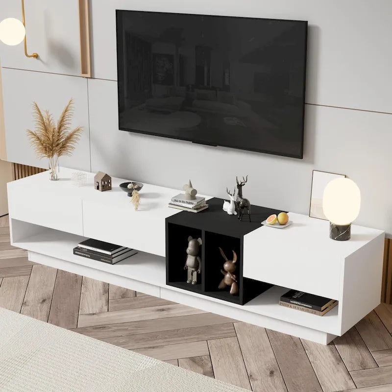 74  TV Stand with Storage & Compartment for TVs Up to 80 