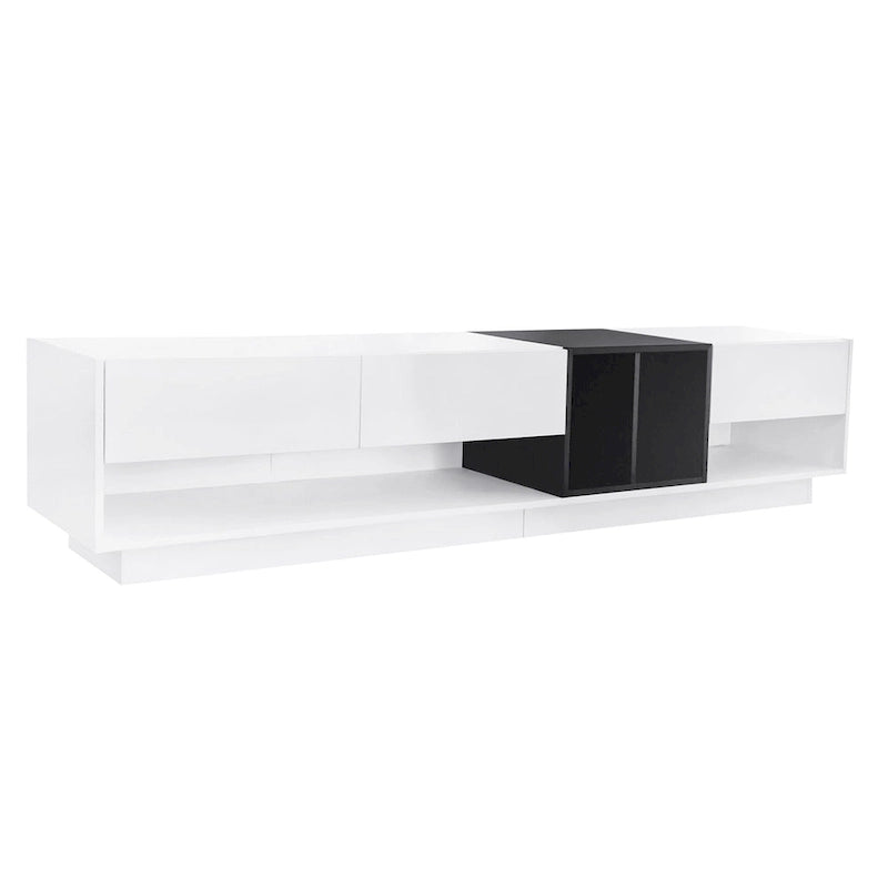 Meuble TV de 188 cm avec rangement et compartiment pour téléviseurs jusqu'à 80 po