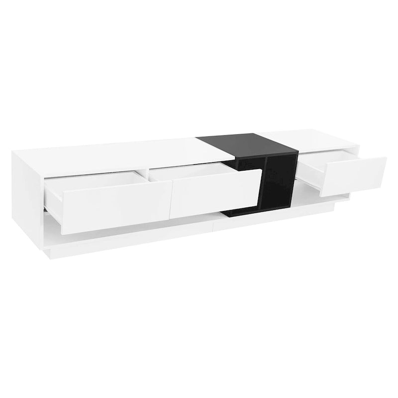 Meuble TV de 188 cm avec rangement et compartiment pour téléviseurs jusqu'à 80 po