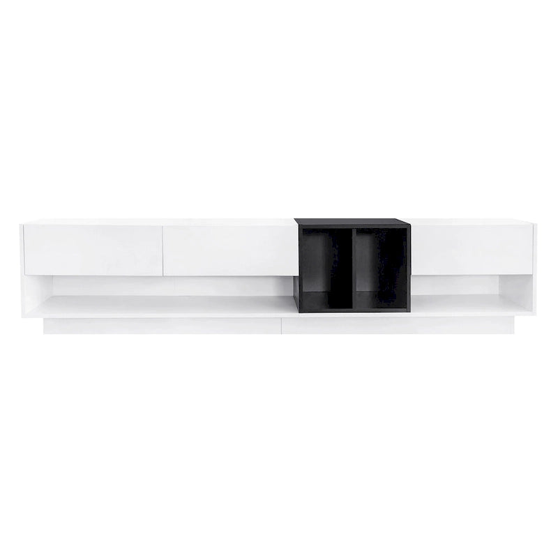 Meuble TV de 188 cm avec rangement et compartiment pour téléviseurs jusqu'à 80 po