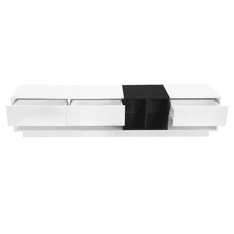 Meuble TV de 188 cm avec rangement et compartiment pour téléviseurs jusqu'à 80 po