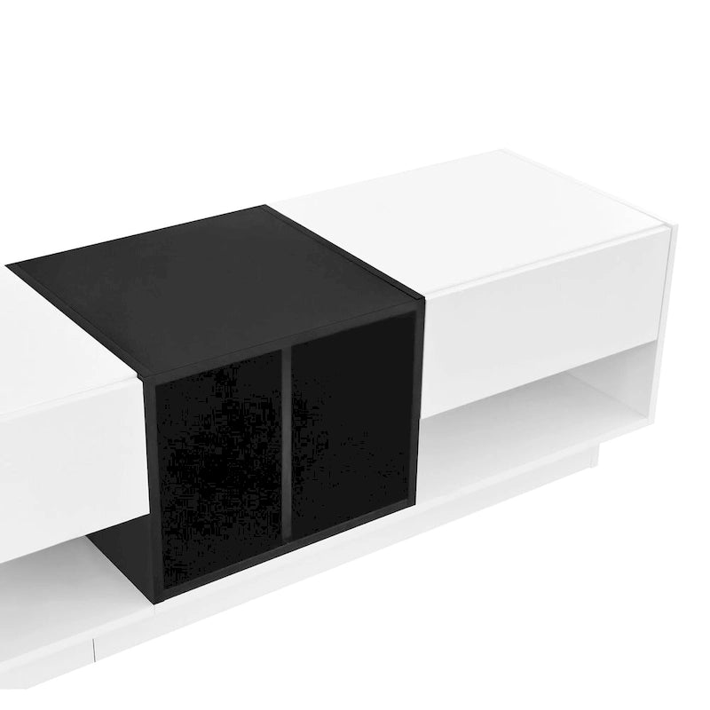 Meuble TV de 188 cm avec rangement et compartiment pour téléviseurs jusqu'à 80 po