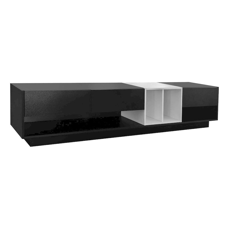 Meuble TV de 188 cm avec rangement et compartiment pour téléviseurs jusqu'à 80 po
