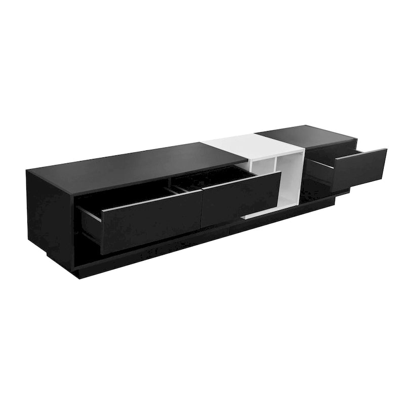 Meuble TV de 188 cm avec rangement et compartiment pour téléviseurs jusqu'à 80 po