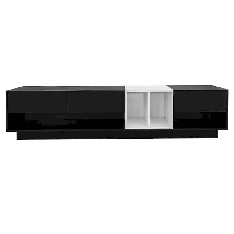 Meuble TV de 188 cm avec rangement et compartiment pour téléviseurs jusqu'à 80 po