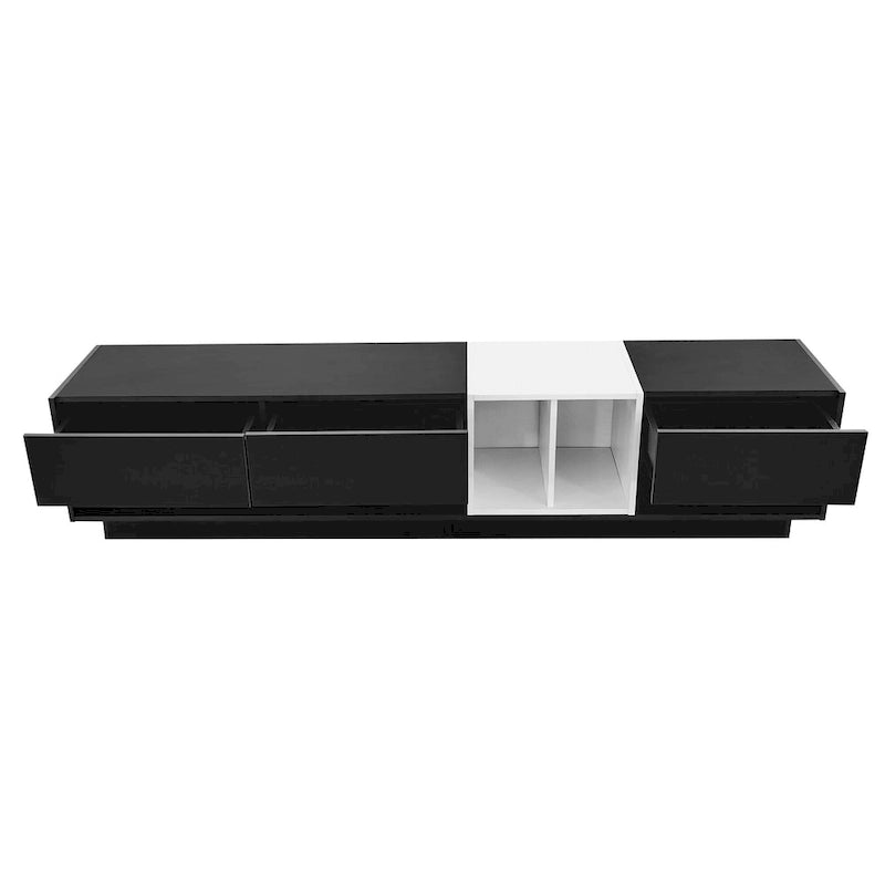 Meuble TV de 188 cm avec rangement et compartiment pour téléviseurs jusqu'à 80 po