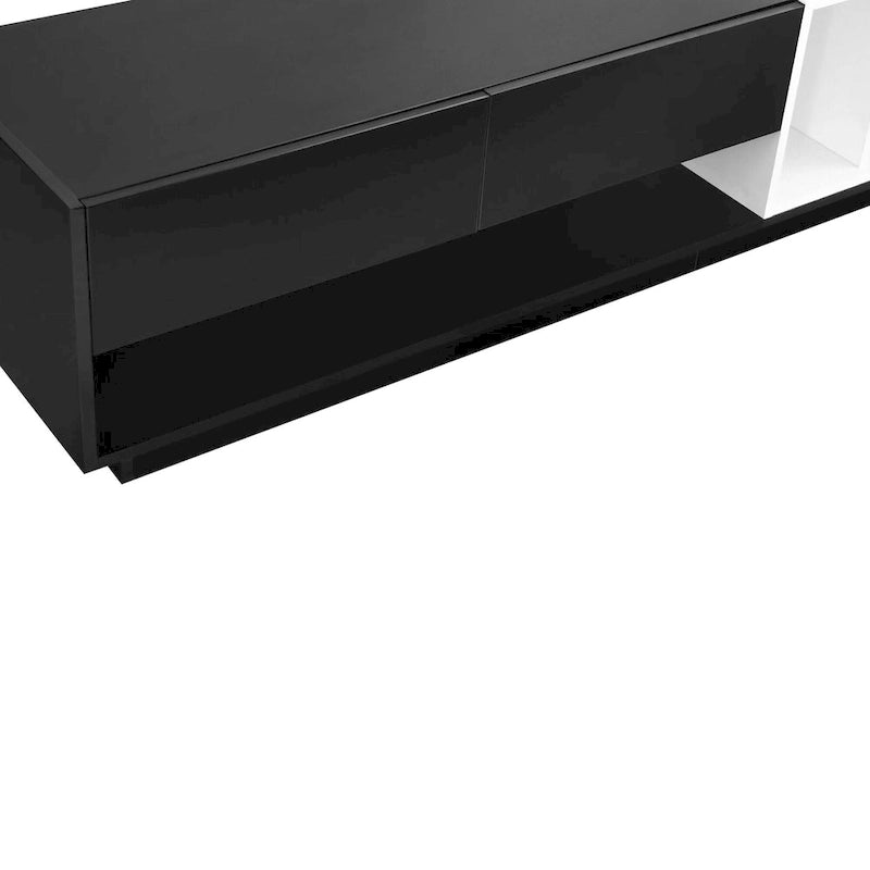 Meuble TV de 188 cm avec rangement et compartiment pour téléviseurs jusqu'à 80 po