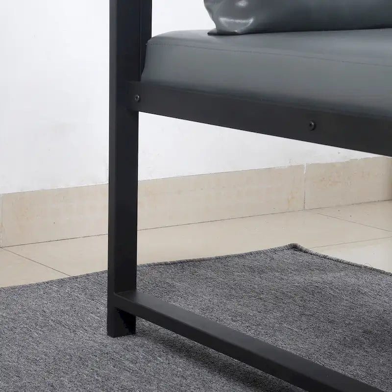 Fauteuil moderne 29,13 po avec pieds antidérapants à adsorption et cadre métallique robuste