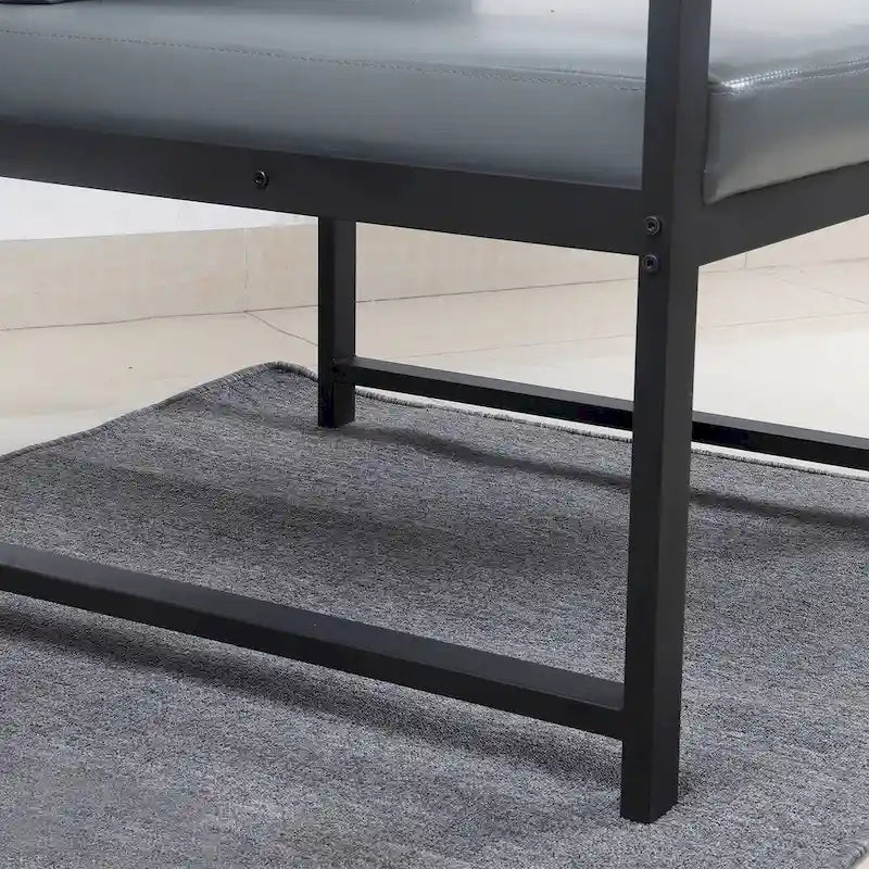 Fauteuil moderne 29,13 po avec pieds antidérapants à adsorption et cadre métallique robuste