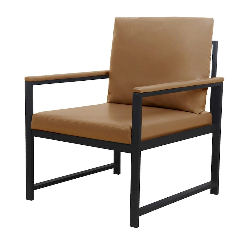 Fauteuil moderne 29,13 po avec pieds antidérapants à adsorption et cadre métallique robuste