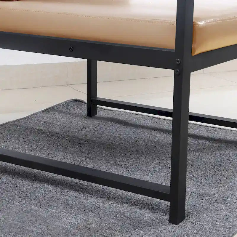 Fauteuil moderne 29,13 po avec pieds antidérapants à adsorption et cadre métallique robuste