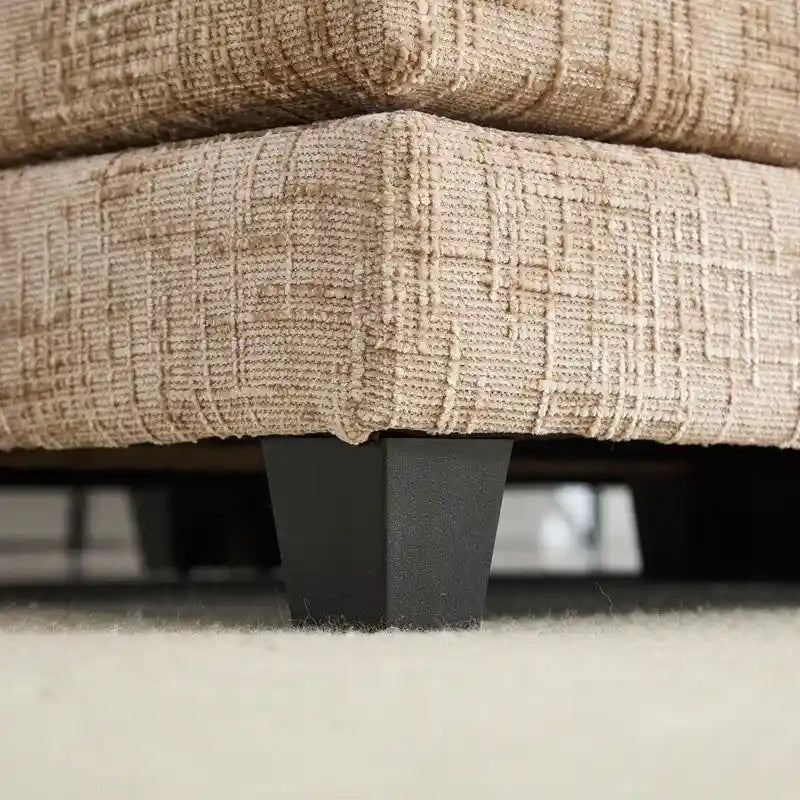 76,77 Canapé en chenille avec 2 poufs