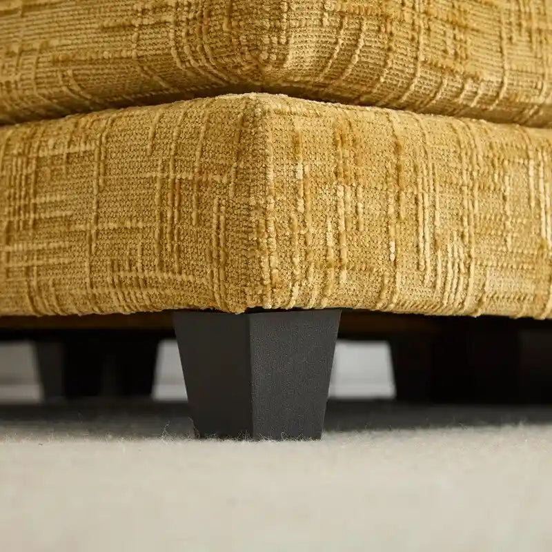 76,77 Canapé en chenille avec 2 poufs
