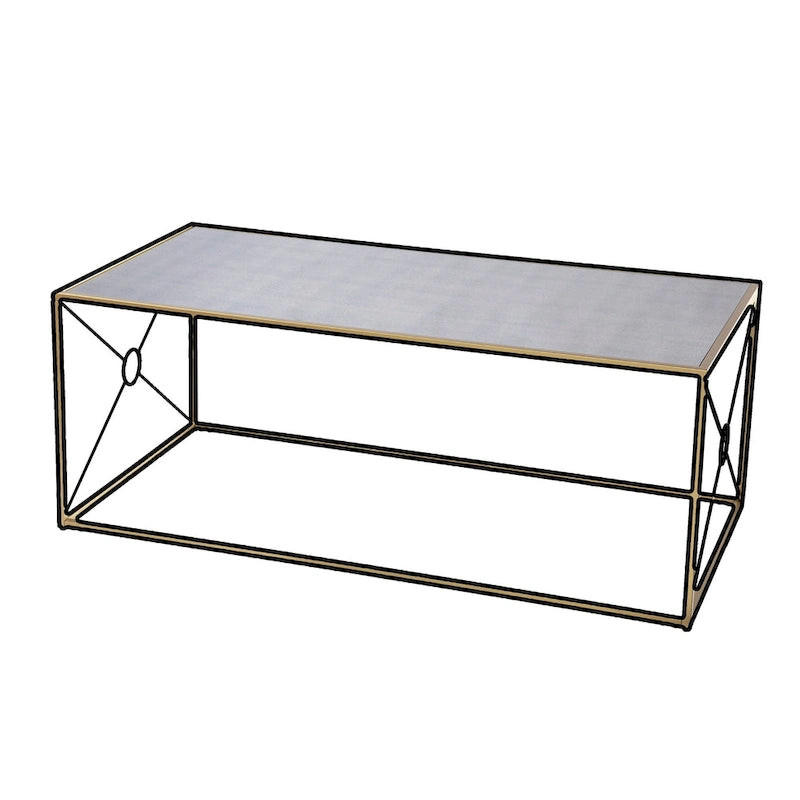 Table basse en métal doré de style transitoire