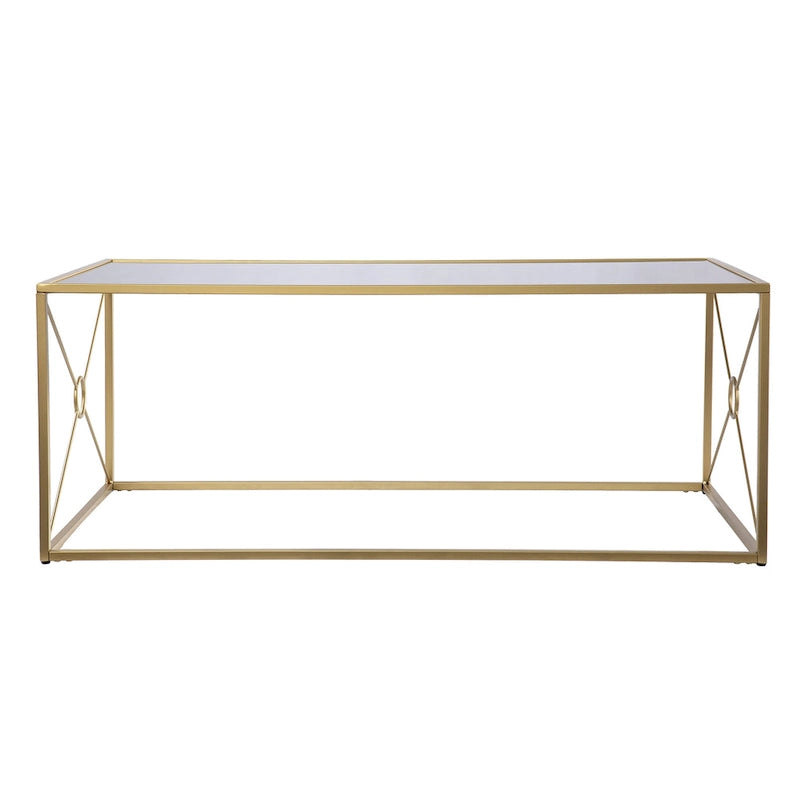 Table basse en métal doré de style transitoire
