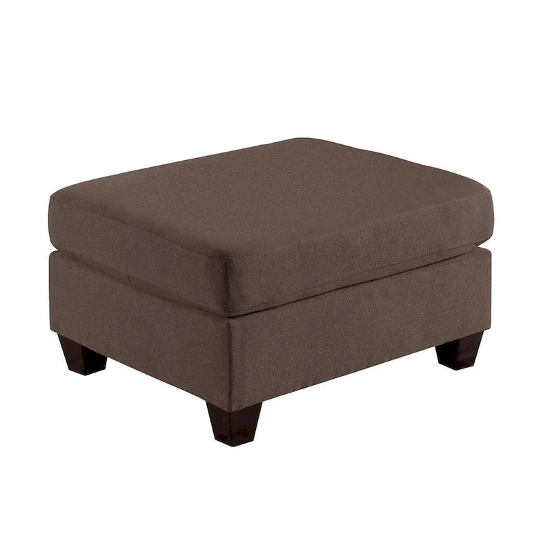 Pouf en tissu façon lin