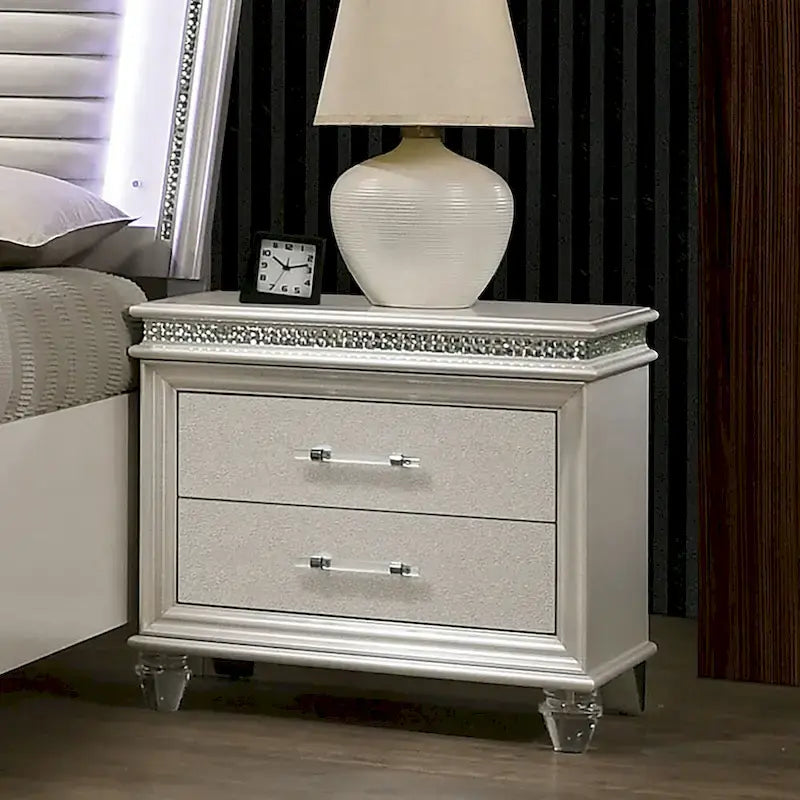 Lit plateforme trois pièces en bois massif blanc