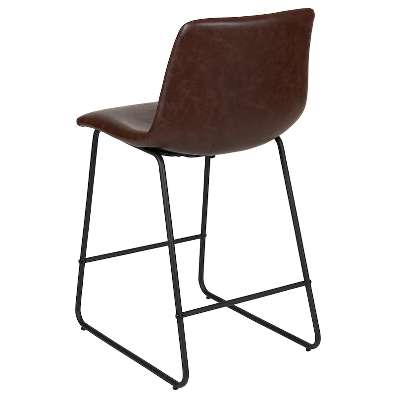 Tabourets de bar modernes rembourrés à hauteur de comptoir (Lot de 2)