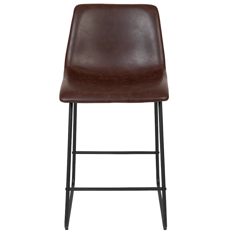 Tabourets de bar modernes rembourrés à hauteur de comptoir (Lot de 2)