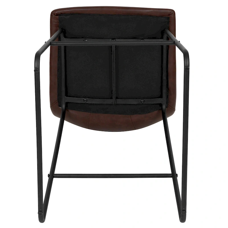 Tabourets de bar modernes rembourrés à hauteur de comptoir (Lot de 2)
