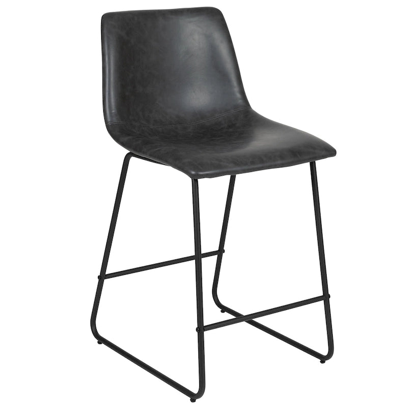 Tabourets de bar modernes rembourrés à hauteur de comptoir (Lot de 2)