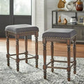 Tabouret de comptoir à pieds tournés (Lot de 2)