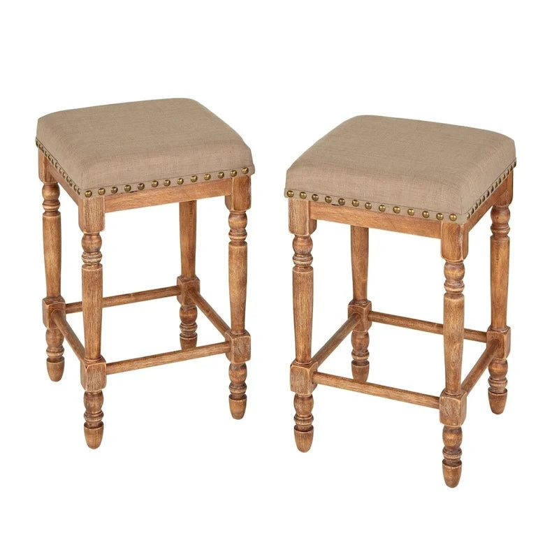Tabouret de comptoir à pieds tournés (Lot de 2)