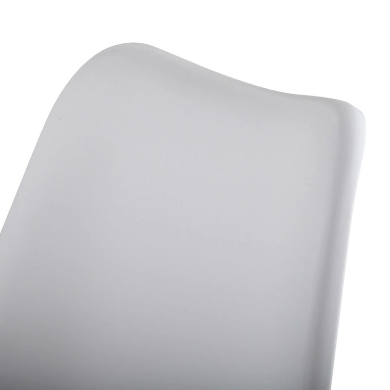 Chaise tulipe pivotante, chaise de salle à manger avec assise rembourrée et dossier incurvé