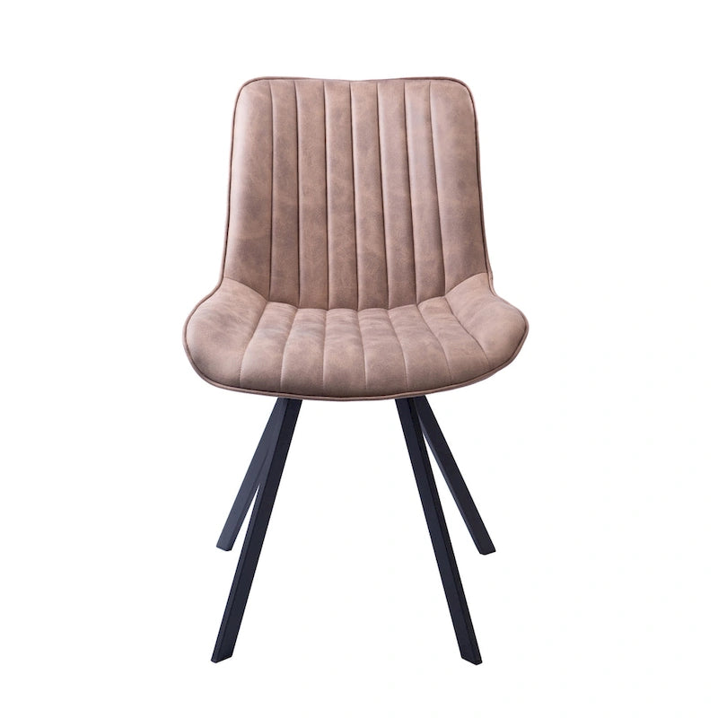 Chaises de salle à manger lot de 2, microfibre et pieds en métal