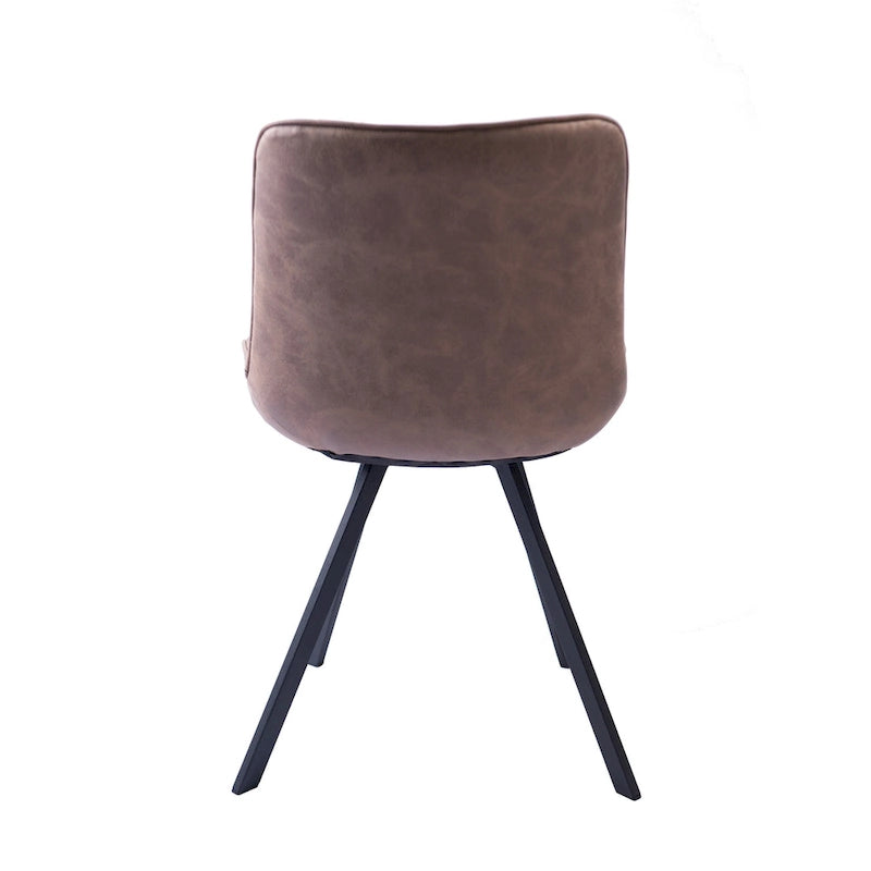 Chaises de salle à manger lot de 2, microfibre et pieds en métal