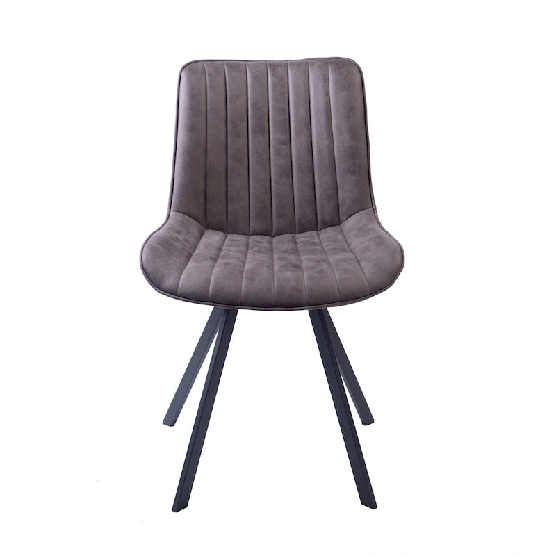 Chaises de salle à manger lot de 2, microfibre et pieds en métal