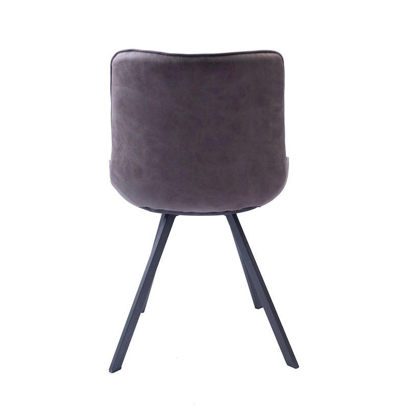 Chaises de salle à manger lot de 2, microfibre et pieds en métal