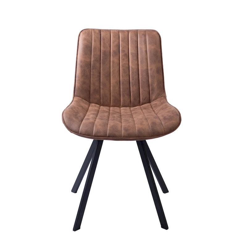 Chaises de salle à manger lot de 2, microfibre et pieds en métal