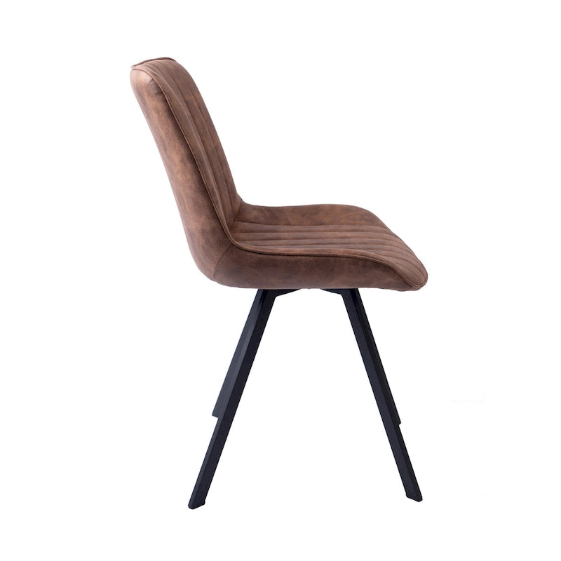 Chaises de salle à manger lot de 2, microfibre et pieds en métal