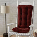 Ensemble de coussins réversibles en velours côtelé jumbo 2 pièces pour fauteuil à bascule (couleur vin)
