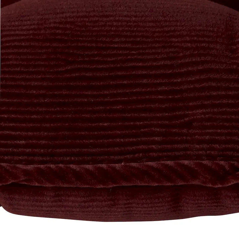 Ensemble de coussins réversibles en velours côtelé jumbo 2 pièces pour fauteuil à bascule (couleur vin)