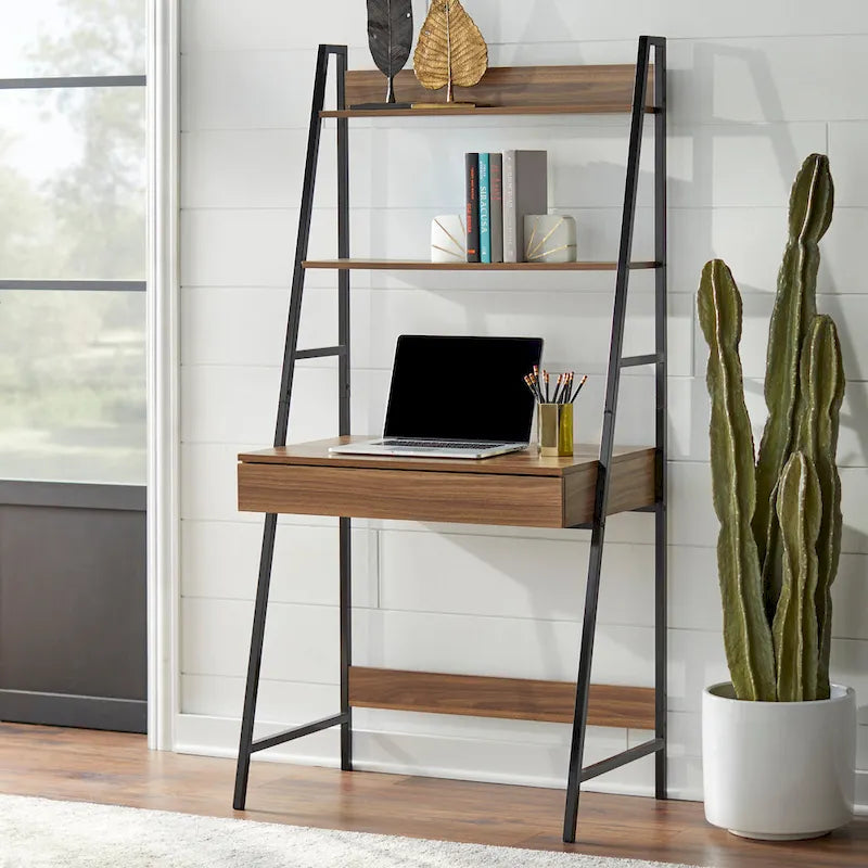 Bureau échelle et bibliothèque en 3 pièces