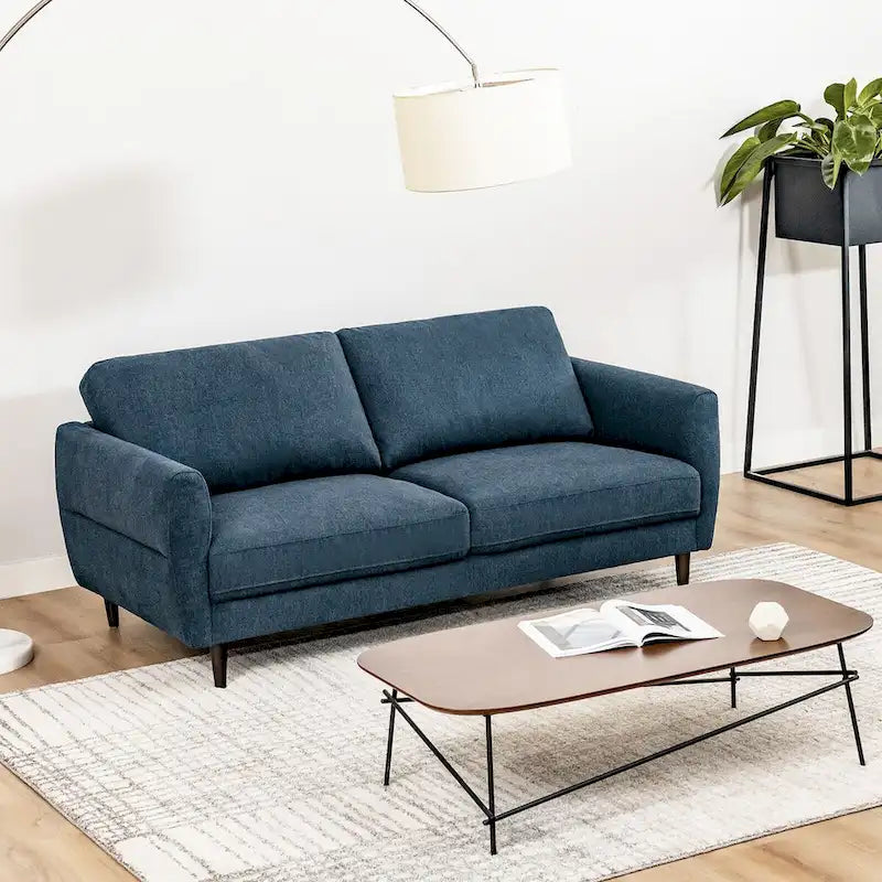 Gymax Canapé 72'' en Tissu pour Salon, Petit Appartement