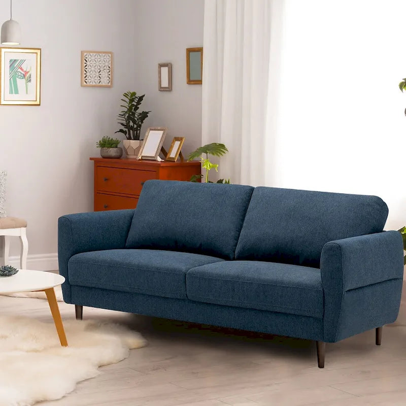 Gymax Canapé 72'' en Tissu pour Salon, Petit Appartement