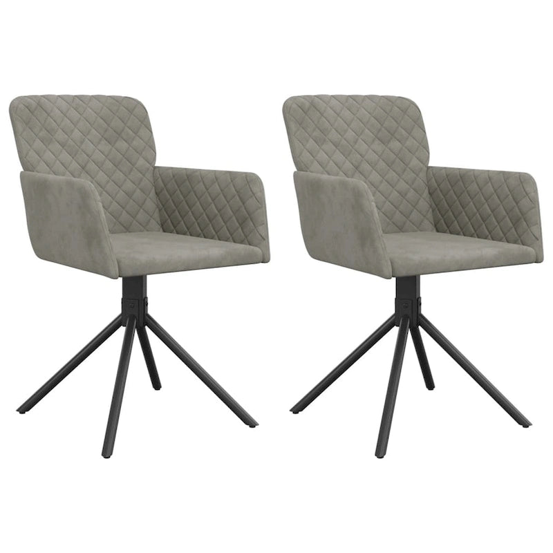 Chaises de salle à manger pivotantes, 2 pièces, fauteuils d'appoint modernes rembourrés en velours