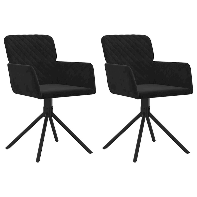 Chaises de salle à manger pivotantes, 2 pièces, fauteuils d'appoint modernes rembourrés en velours