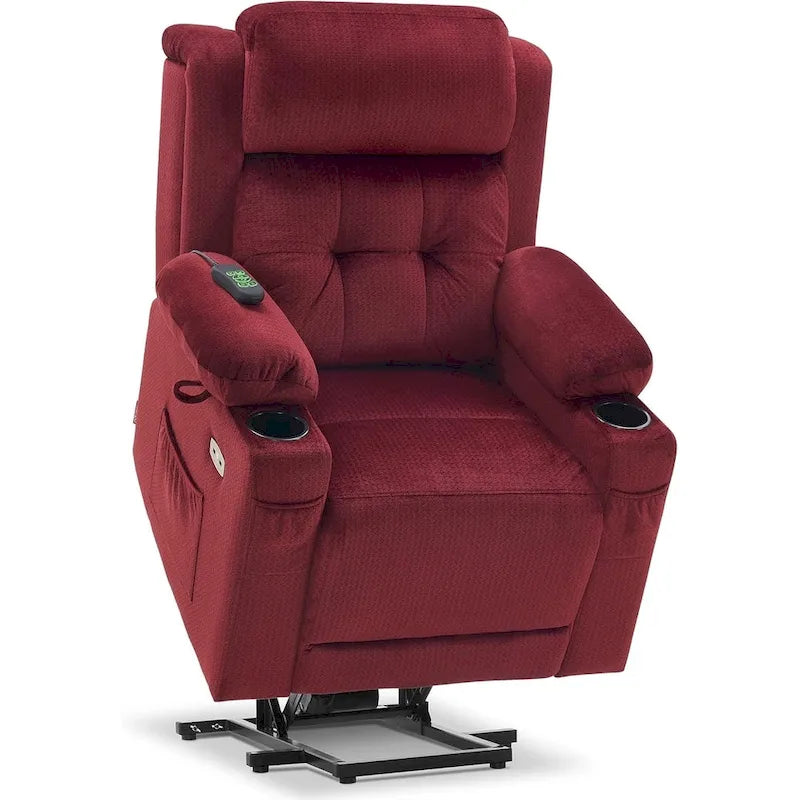 Fauteuil inclinable releveur plat avec appui-tête électrique pour les personnes âgées de petite taille, fauteuil releveur à position infinie, tissu 7660