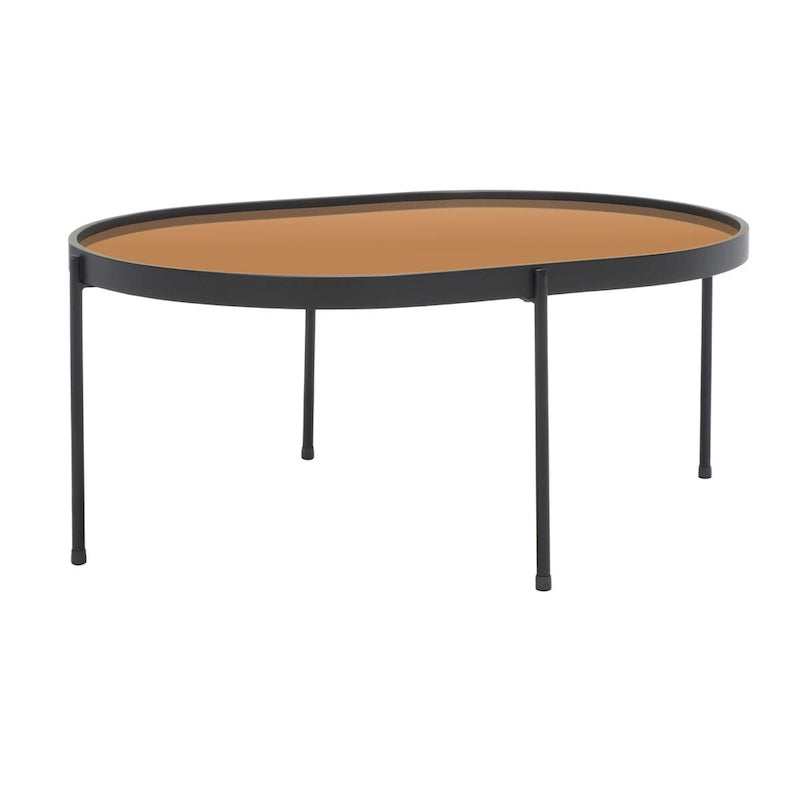 Table basse miroir ovale