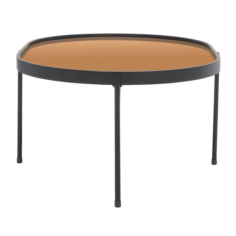 Table basse miroir ovale