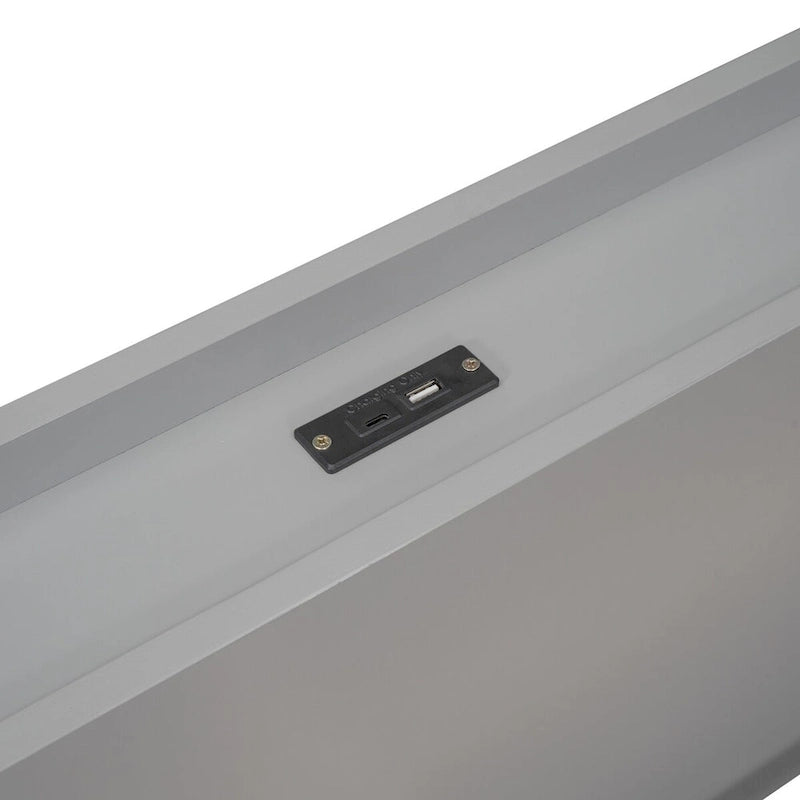 Cadre de lit plateforme moderne double avec ports USB intégrés