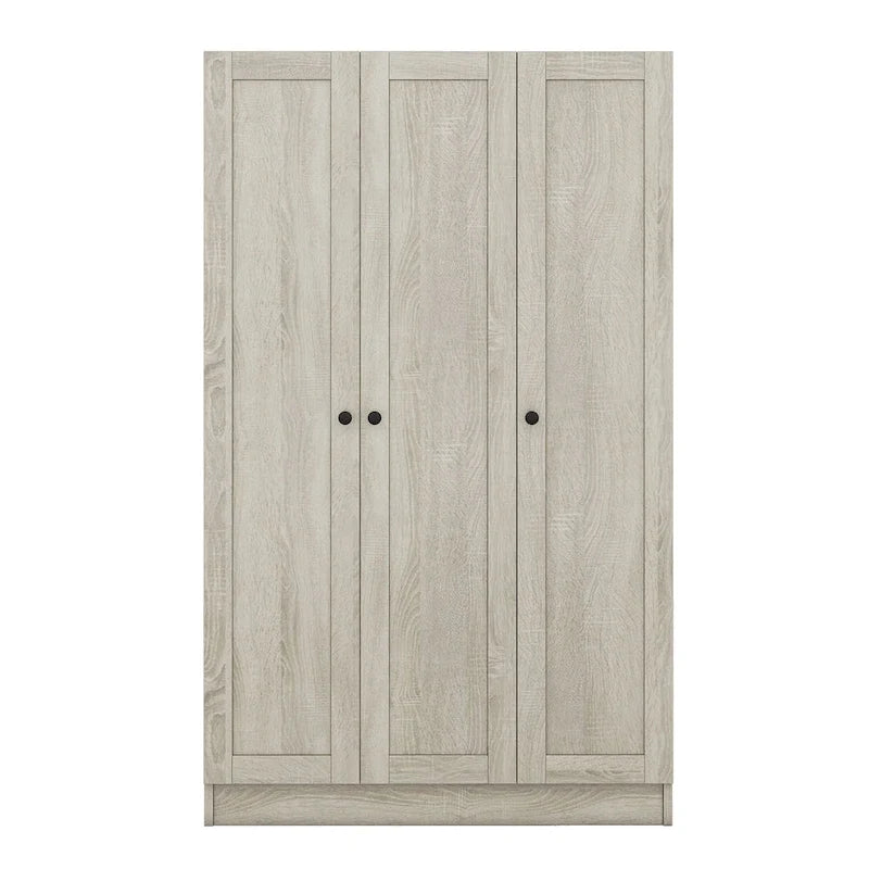 Armoire à 3 portes persiennes avec étagères