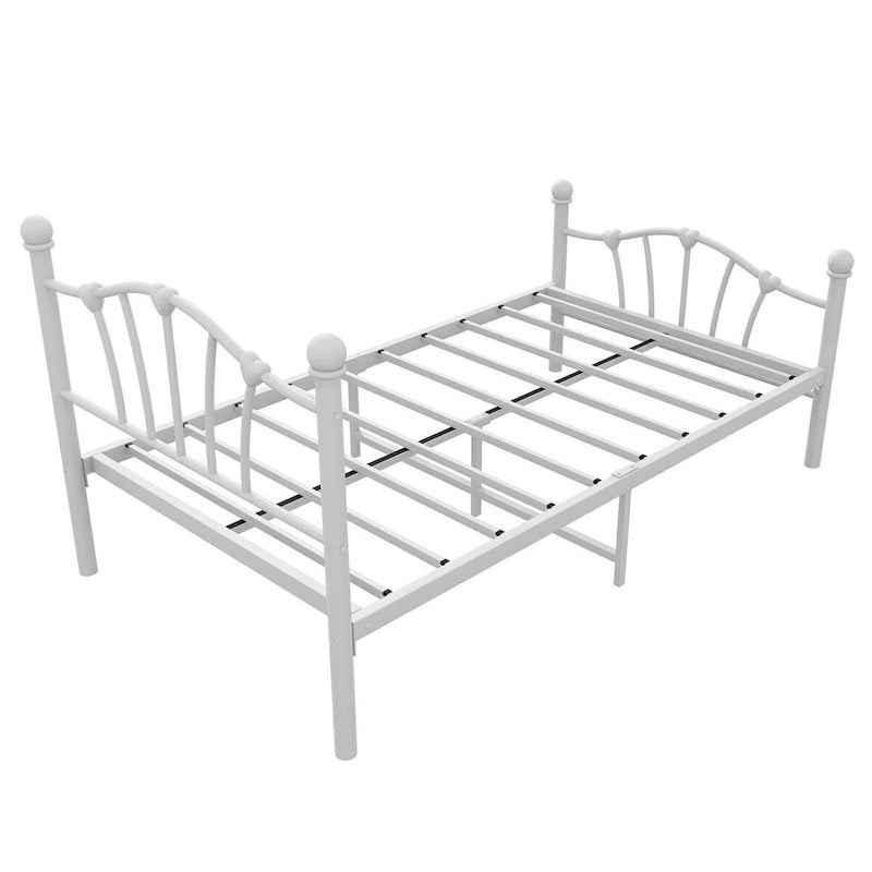 Cadre de lit plateforme simple avec tête de lit Cœur en fer forgé