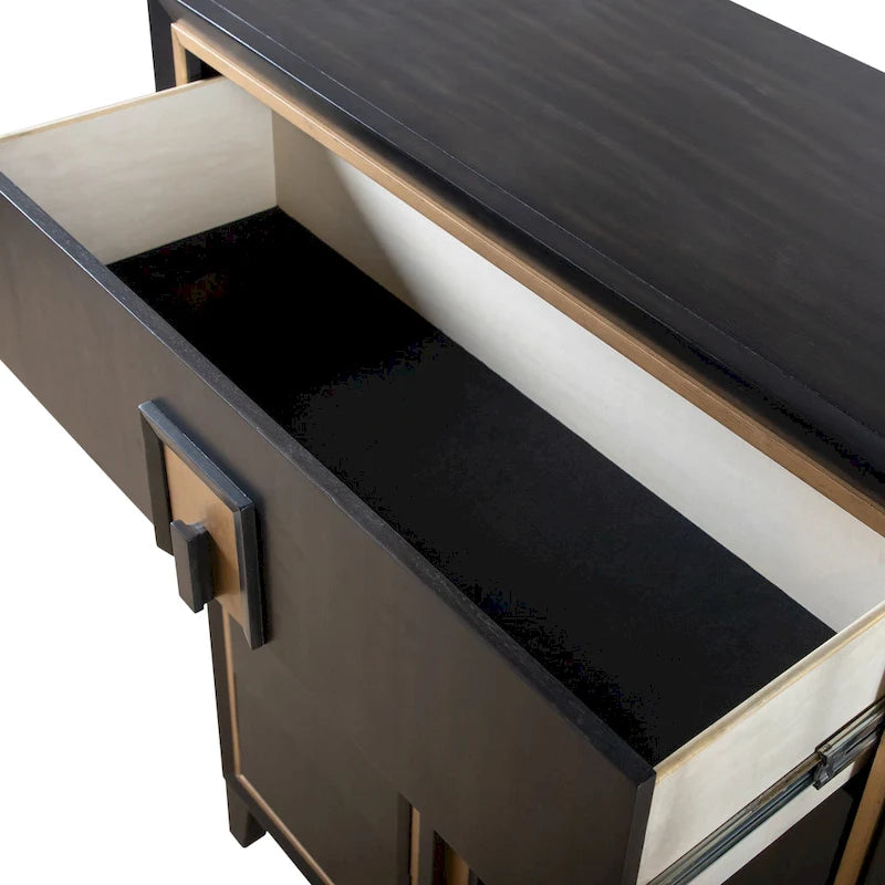 Commode moderne à 5 tiroirs en bois massif espresso Nyx Furniture of America