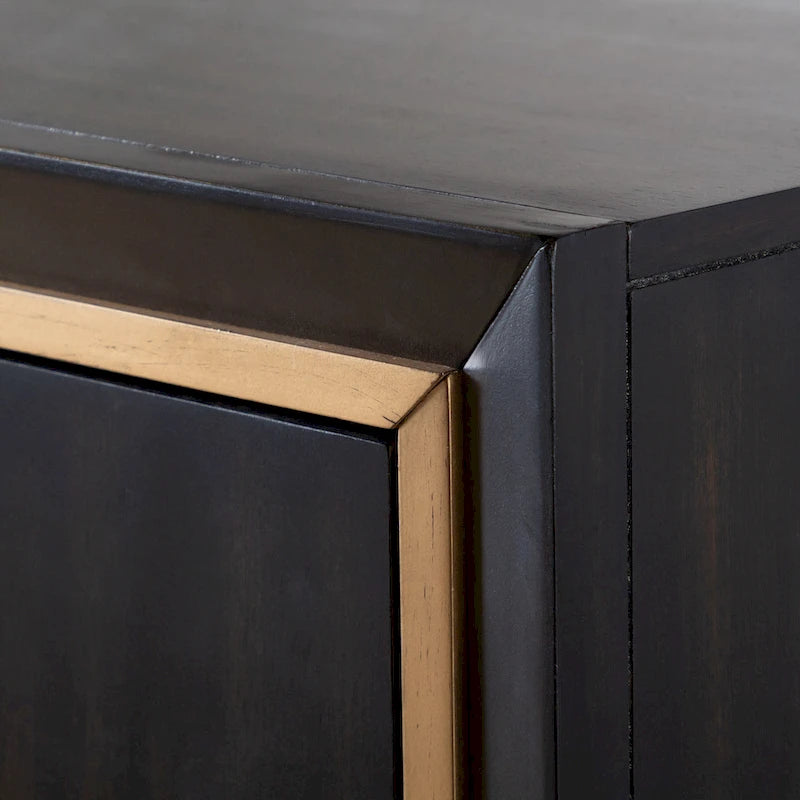 Commode moderne à 5 tiroirs en bois massif espresso Nyx Furniture of America